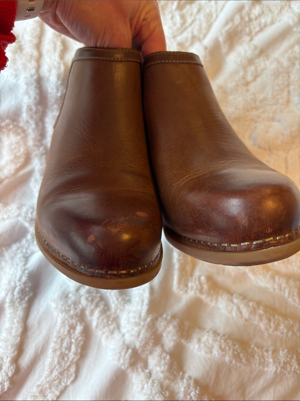 Women’s Brown Leather Ankle Booties - Classic Heeled Chelsea Style - Picture 5 of 8